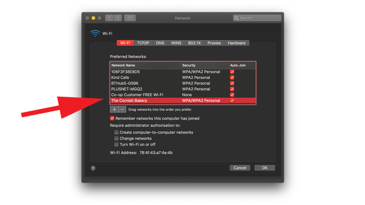 How to switch to 5GHz on Mac: System Preferences