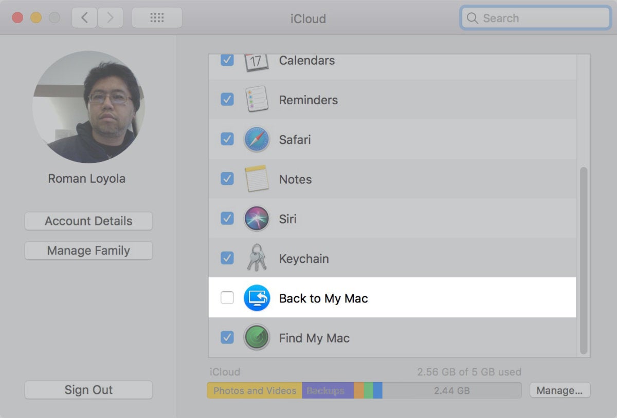 macos high sierra back to my mac
